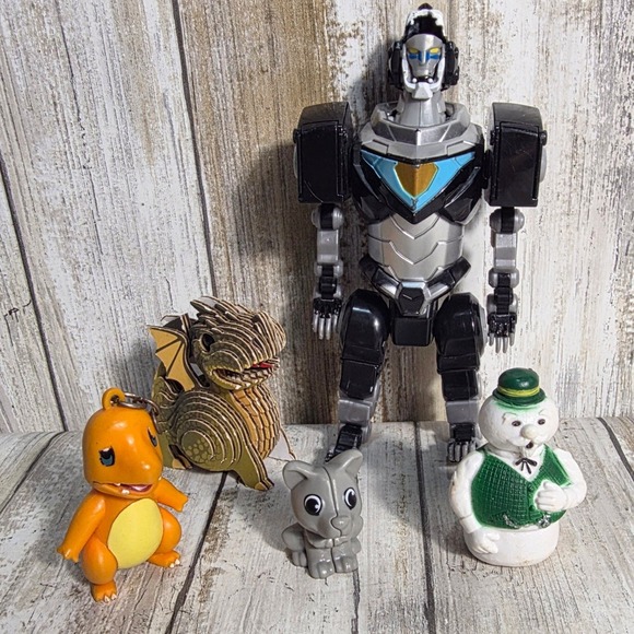 Playmates Other - Voltron Black Lion Figure Pokemon Charmander Sam Snowman Dragon Toy Lot 5pc